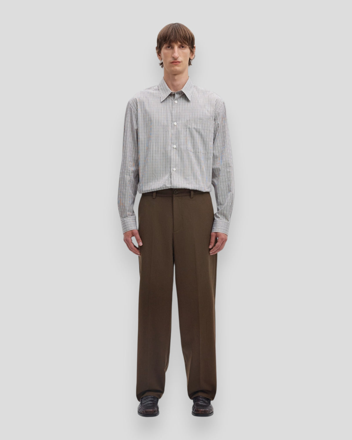 Loose Luke Wool Blend Pant 220 - Turkish Coffee