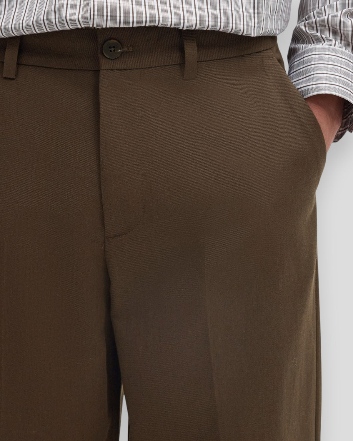 Loose Luke Wool Blend Pant 220 - Turkish Coffee