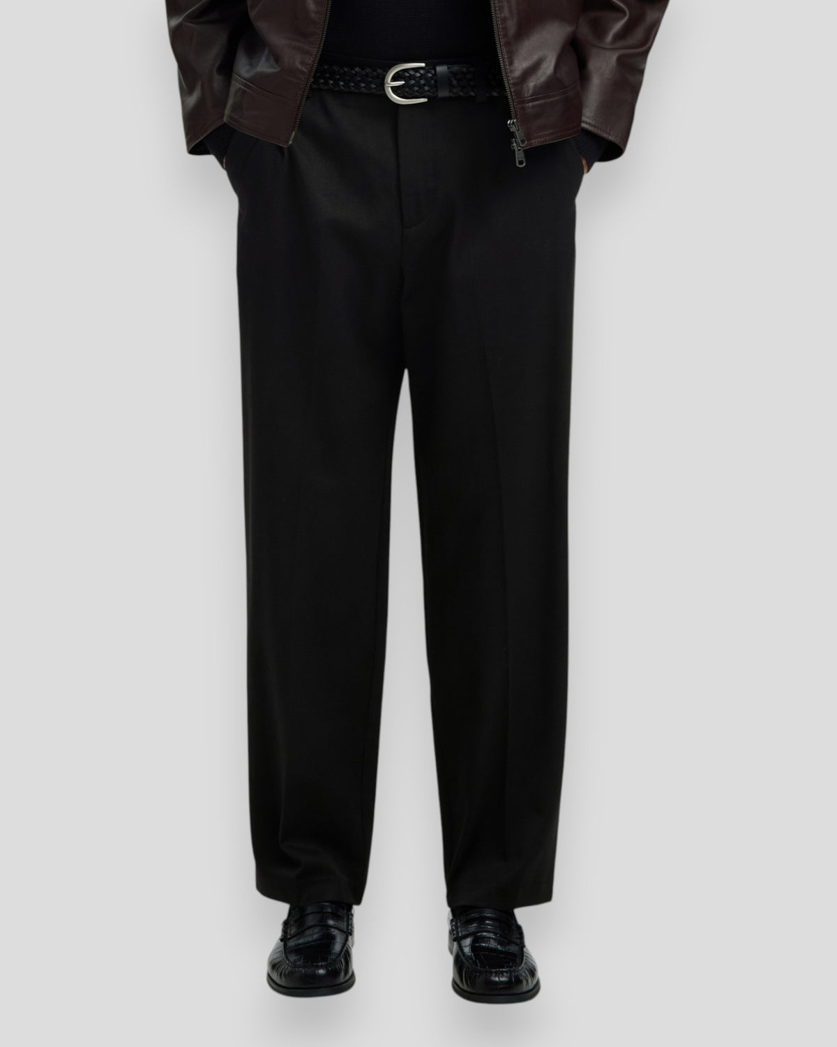 Regular Tape Luke Wool Blend Design 190 - Black
