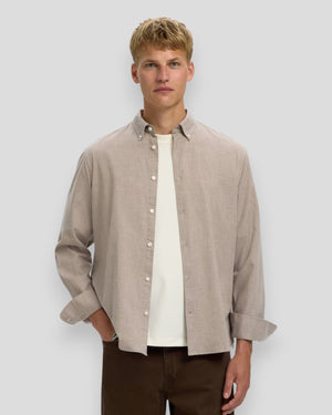 Cole-Jay Regular Melange LS Shirt - Cornstalk Melange