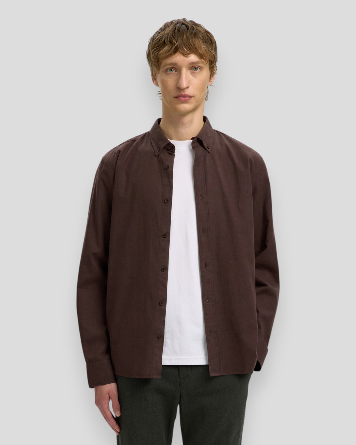 Cole-Jay Regular Melange LS Shirt - Delicioso Melange