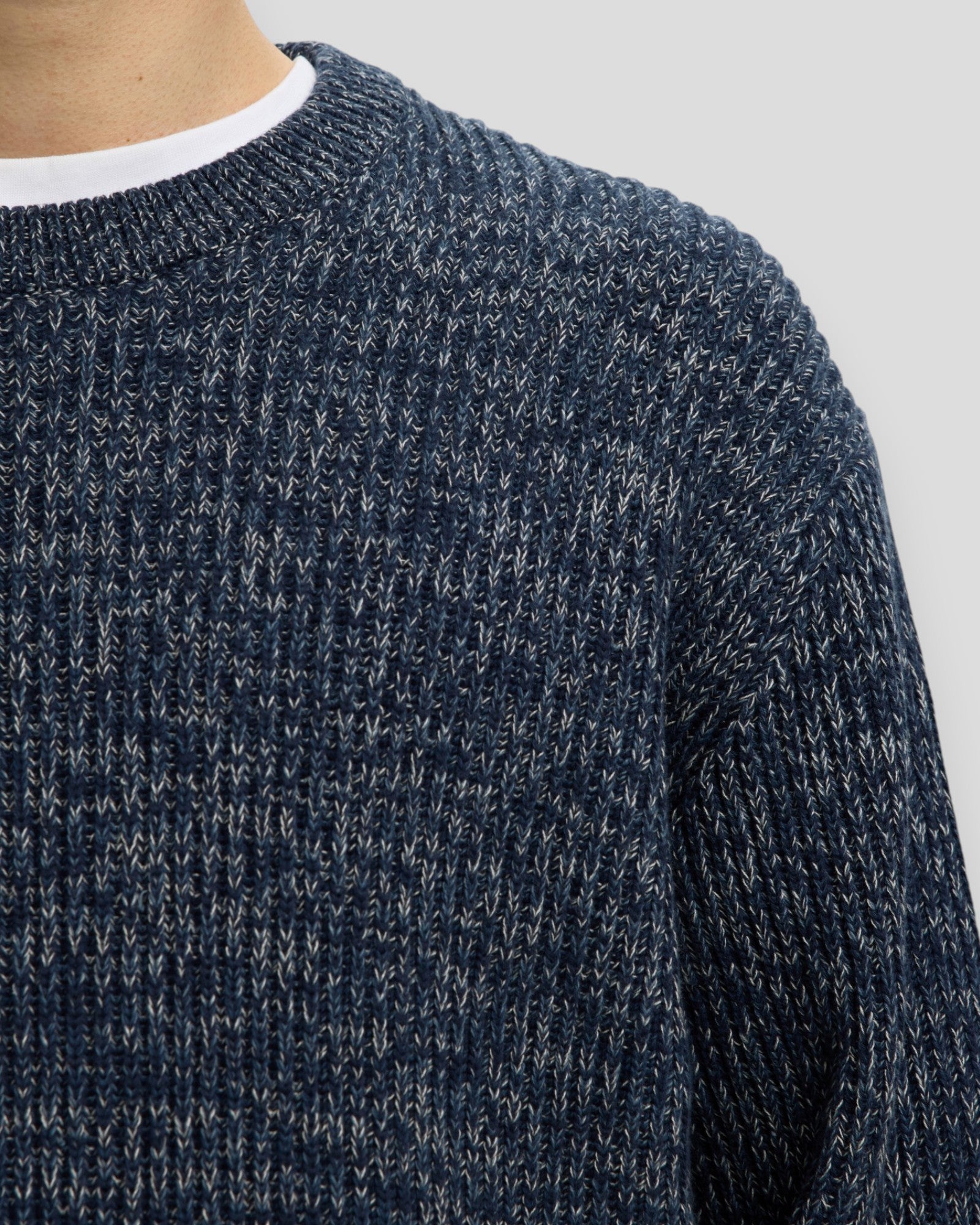 Tilum LS Knit Relaxed Crew Neck - Navy Blazer/Blue Mirage/Sargossa Sea