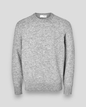 Rai LS Knit Crew Neck - Light Grey Melange