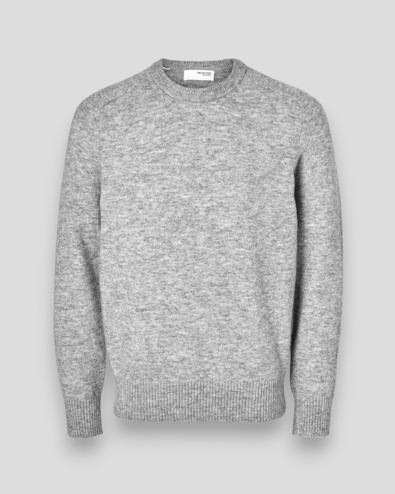 Rai LS Knit Crew Neck - Light Grey Melange