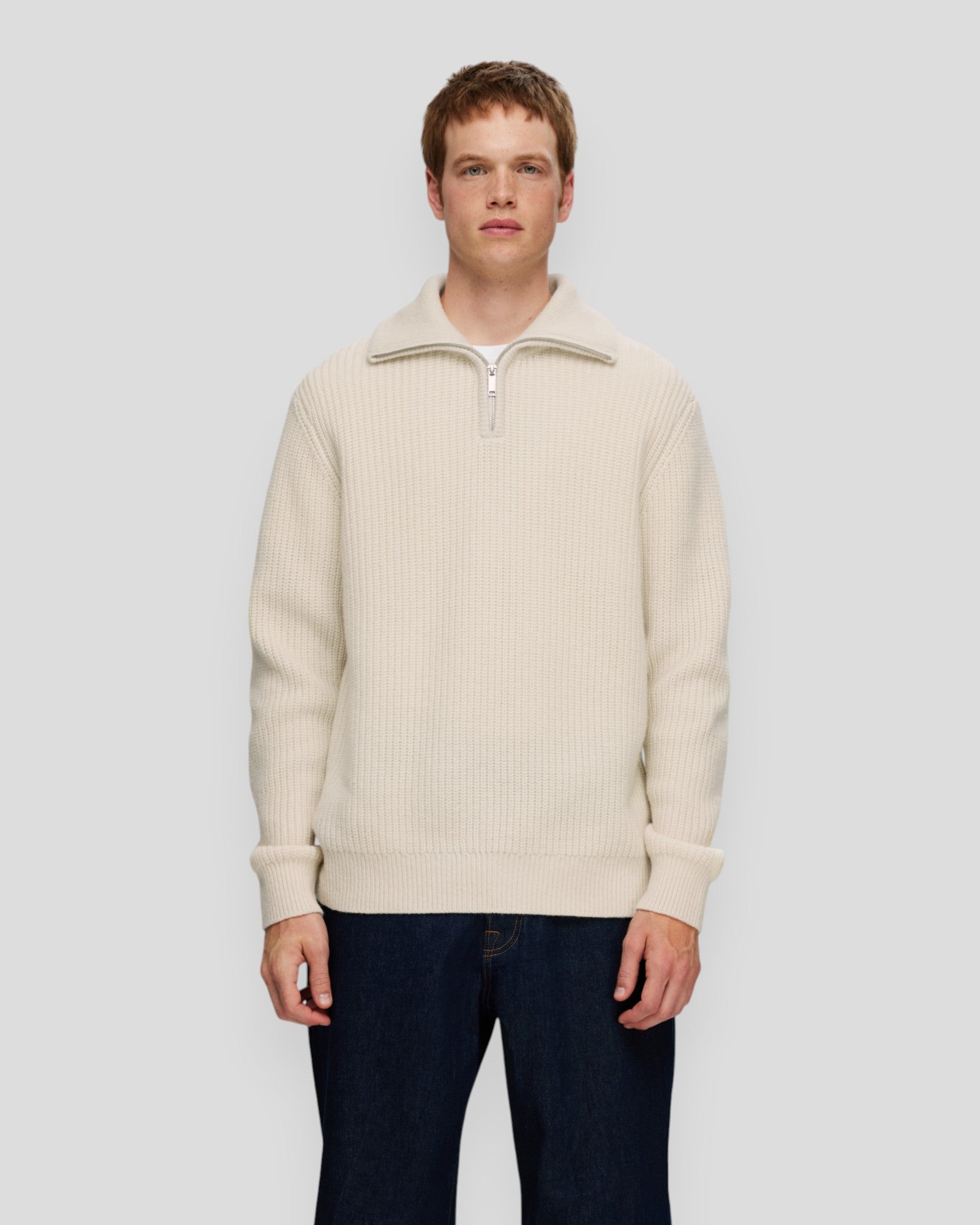 Land LS Knit Half Zip - Tofu