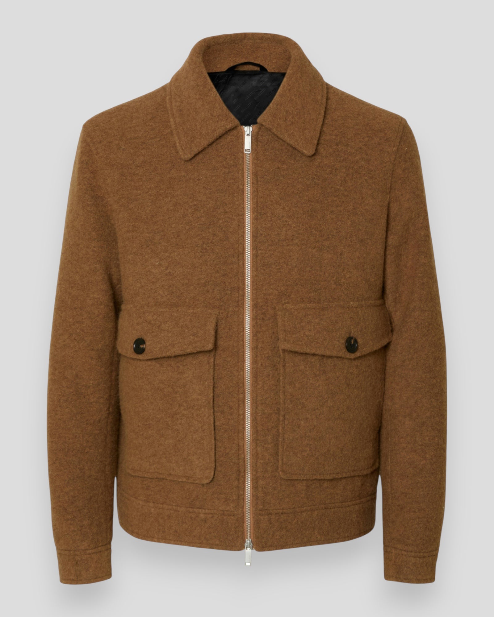 Jakob Wool Blend Jacket - Chipmunk