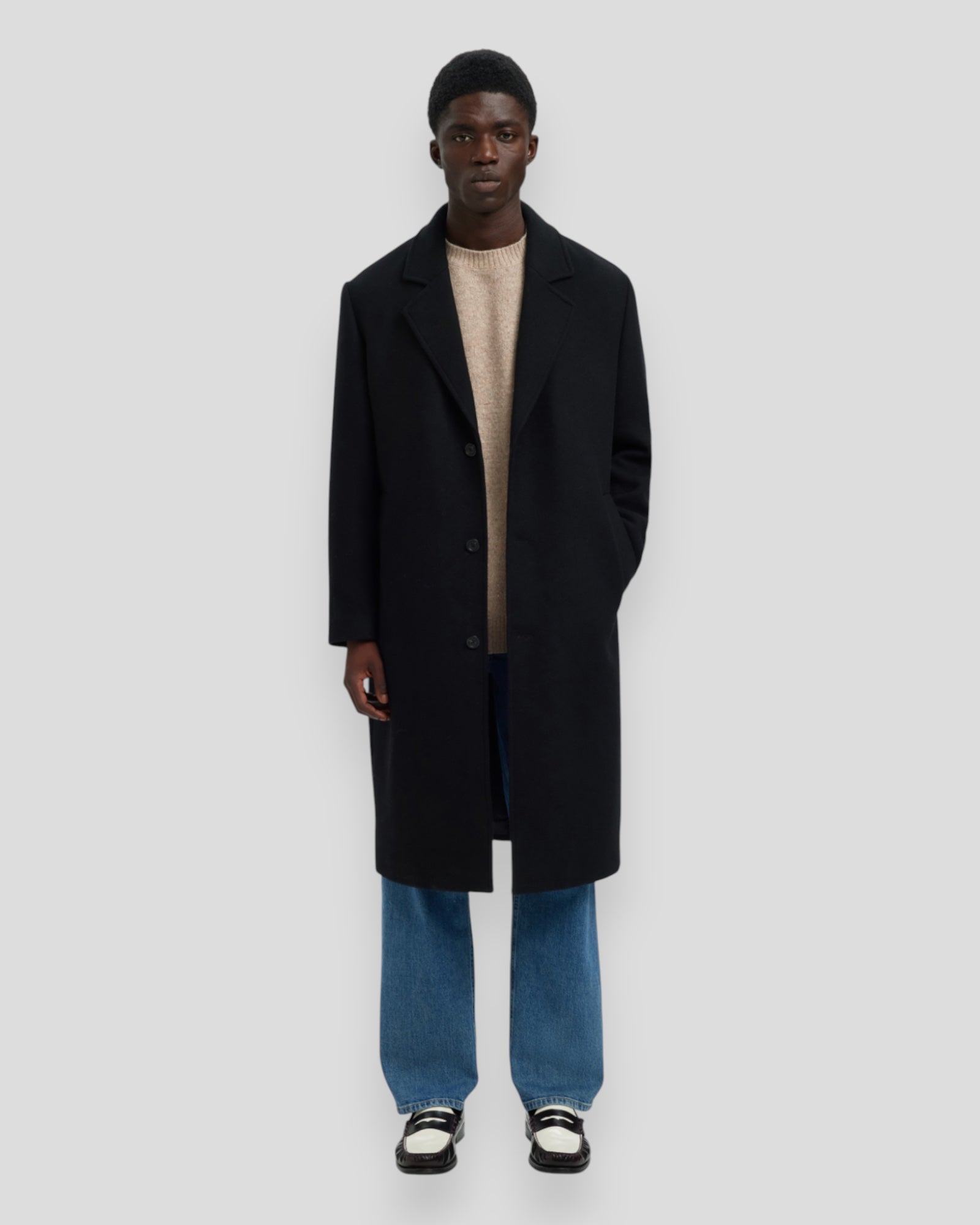 Neil LS Knit Neps Crew Neck - Oatmeal/Neps
