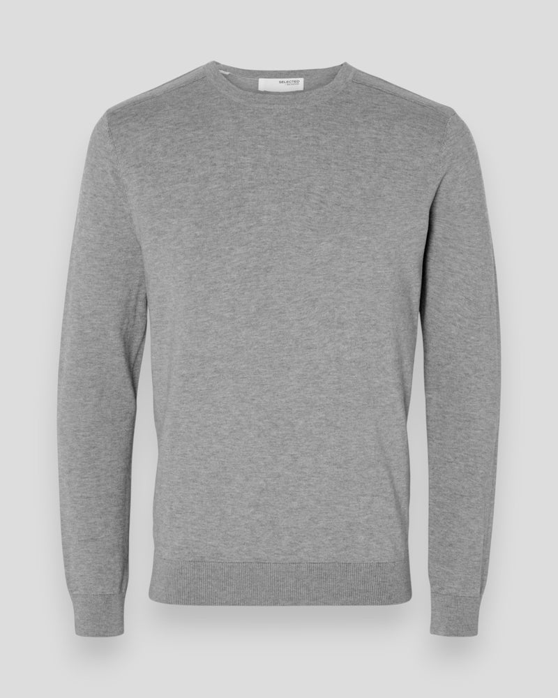 Berg Crew Neck - Medium Grey Melange