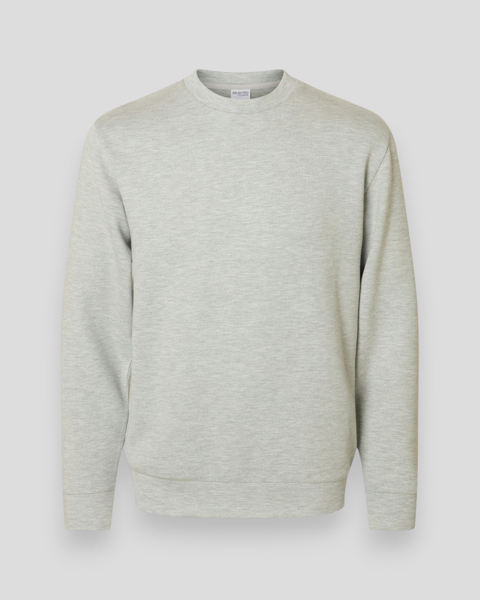 Emanuel Soft Crew Neck Sweat - Light Grey Melange