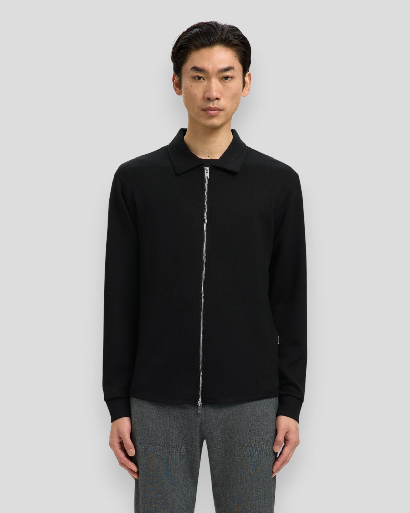 Emanuel Soft Full Zip Sweat - Black