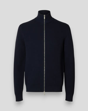 Dane Knit Structure Full Zip - Sky Captain