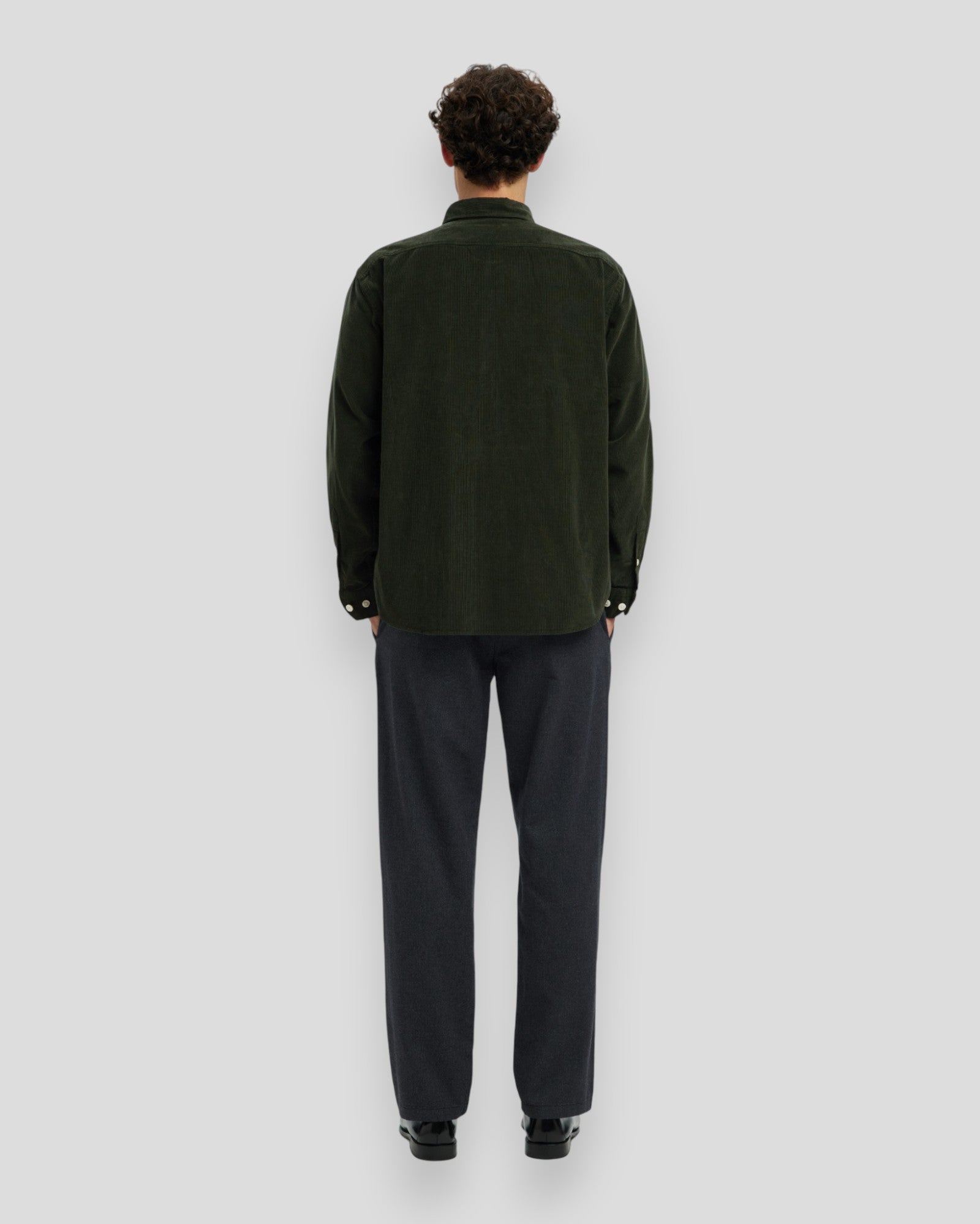 Regular Danni Cord BD LS Shirt - Deep Forest