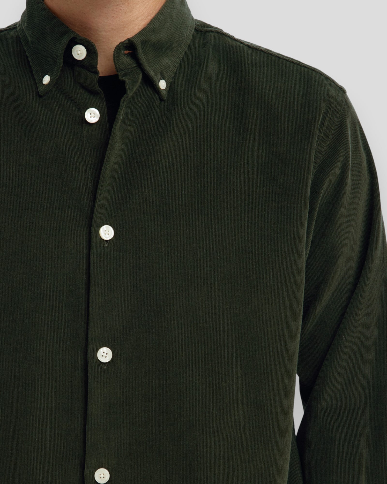 Regular Danni Cord BD LS Shirt - Deep Forest