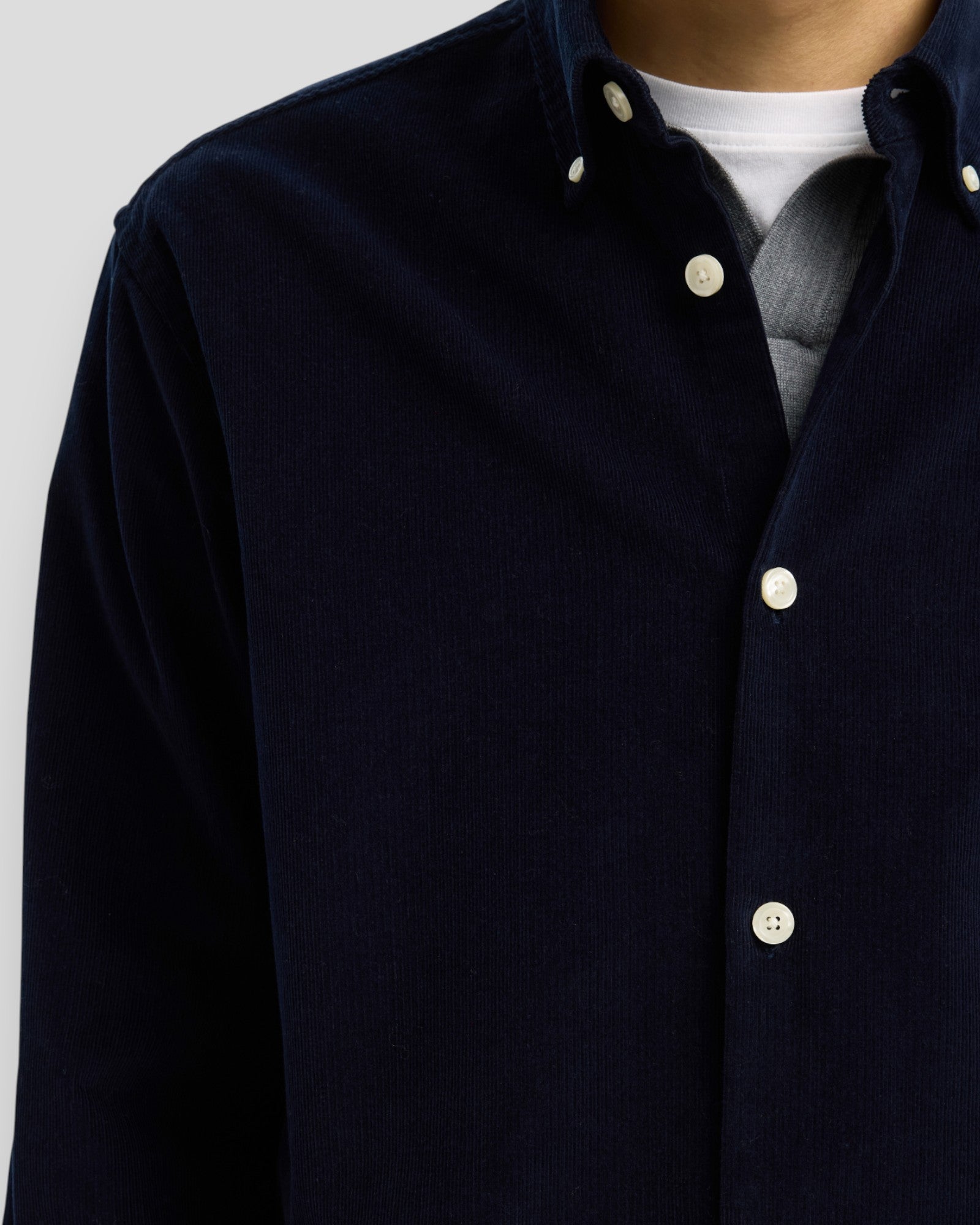 Regular Danni Cord BD LS Shirt - Sky Captain