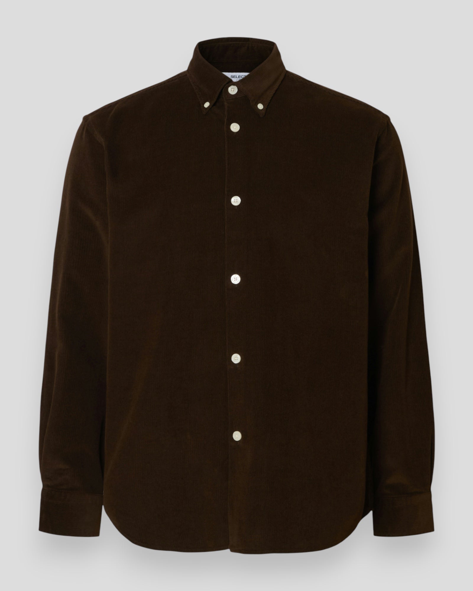 Regular Danni Cord BD LS Shirt - Demitasse