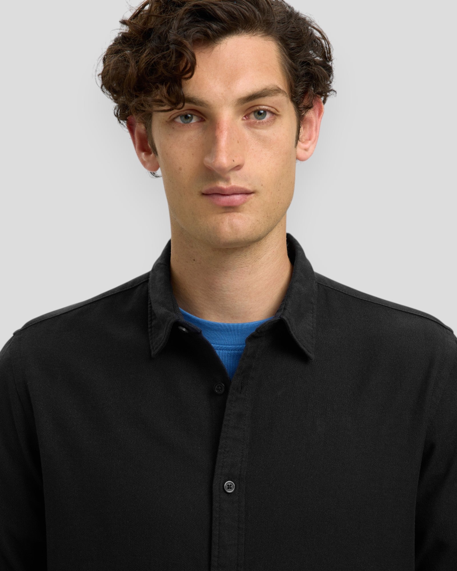 Regular Noah Brushed Twist Shirt LS - Black
