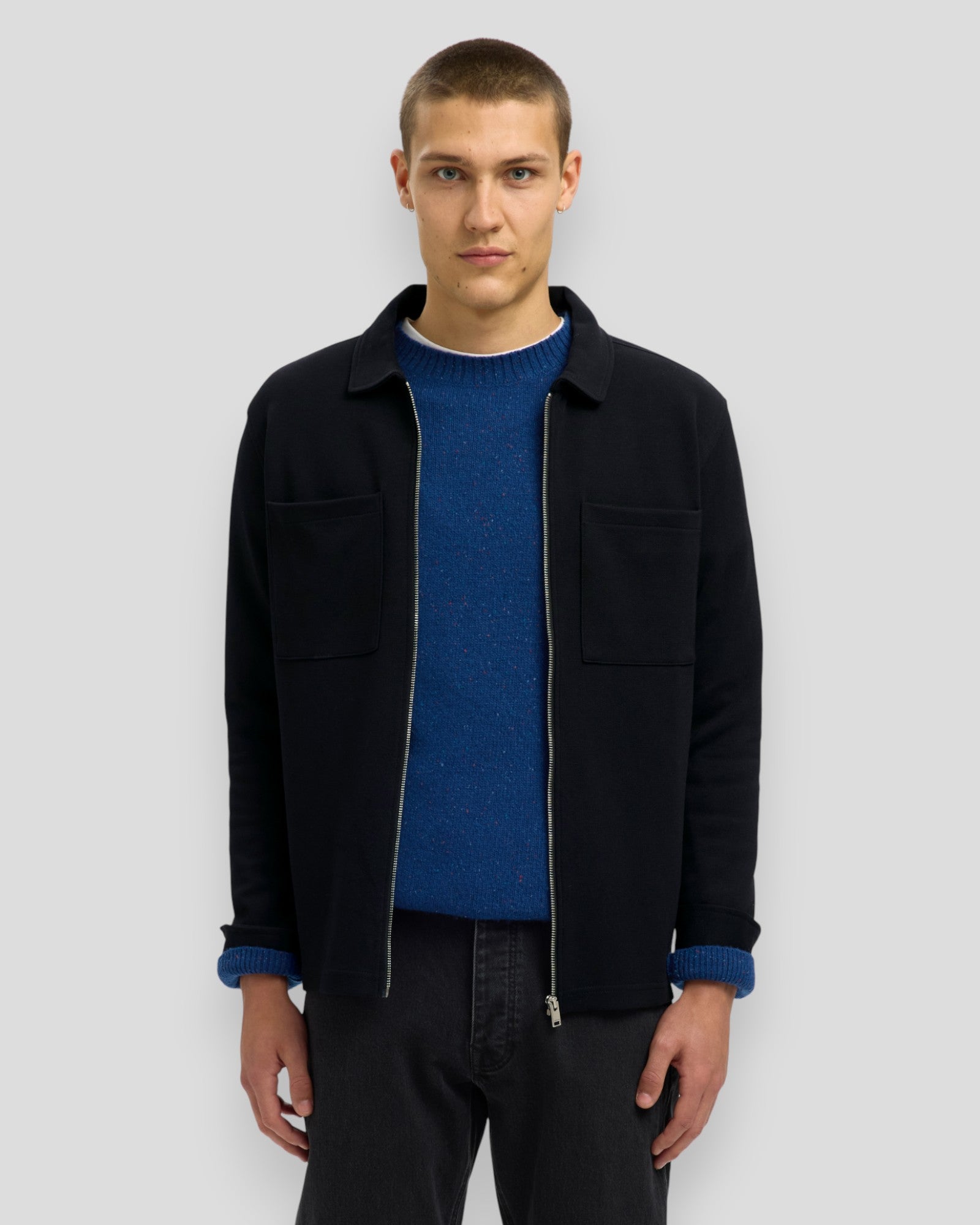 Jackie Sweat Zip Jacket - Black