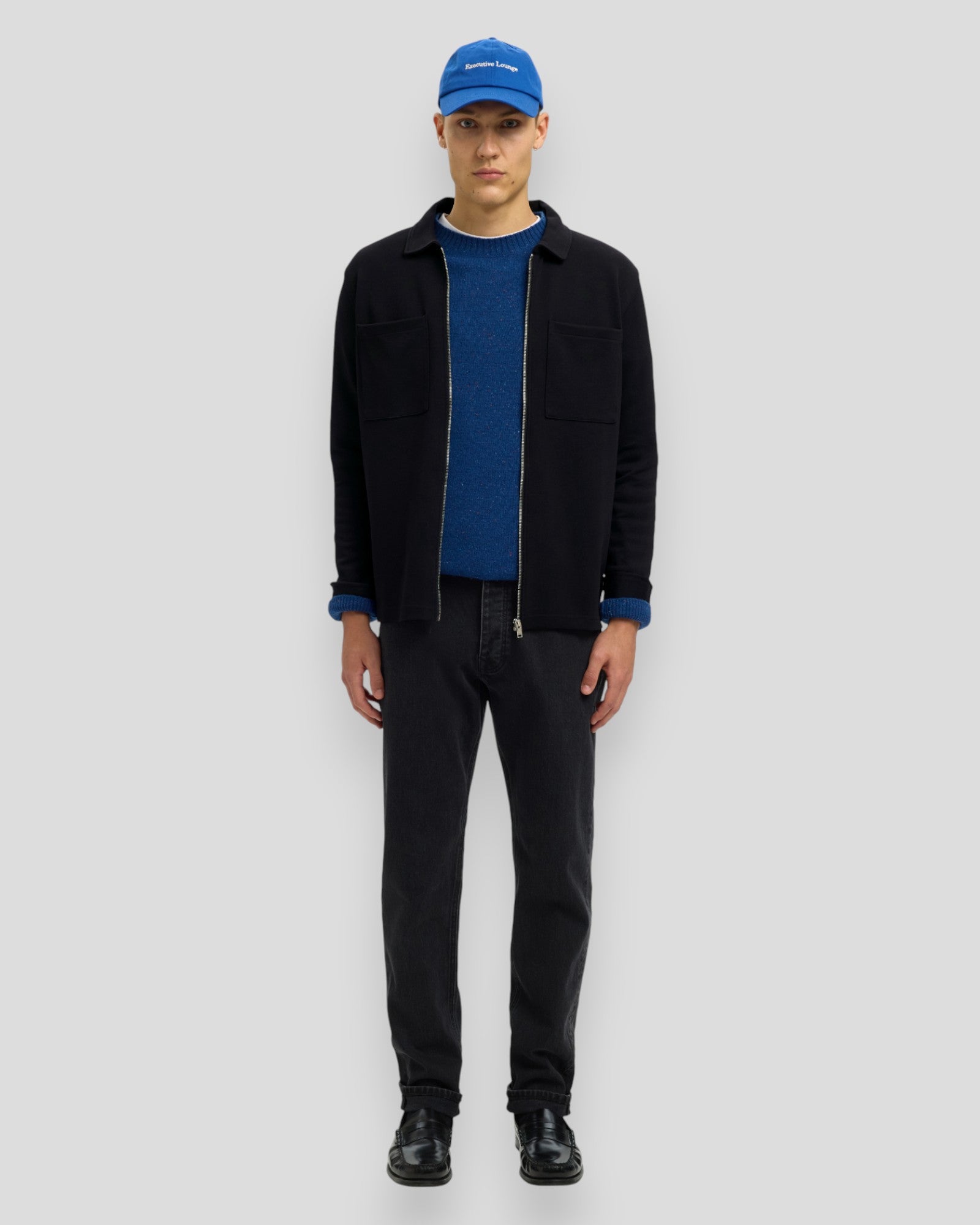 Jackie Sweat Zip Jacket - Black