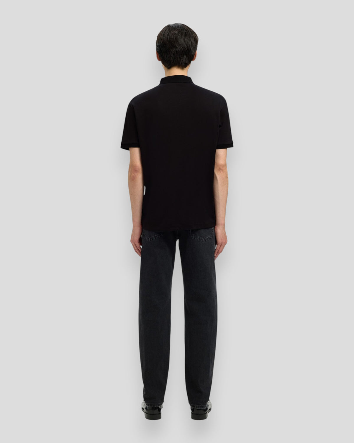 Fave Zip SS Polo - Black