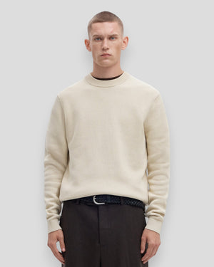 Dane Knit Structure Crew Neck - Oatmeal