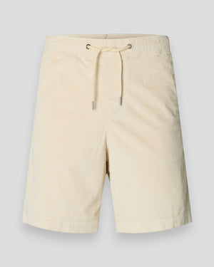 Mænds regular Jace corduroy shorts i farven fog fra Selected, afslappet stil med komfortabel pasform og blød tekstur