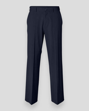 Mænds Loose Liam 220 bukser i navy blazer fra Selected, afslappet pasform og stilfuldt design, vist på model.
