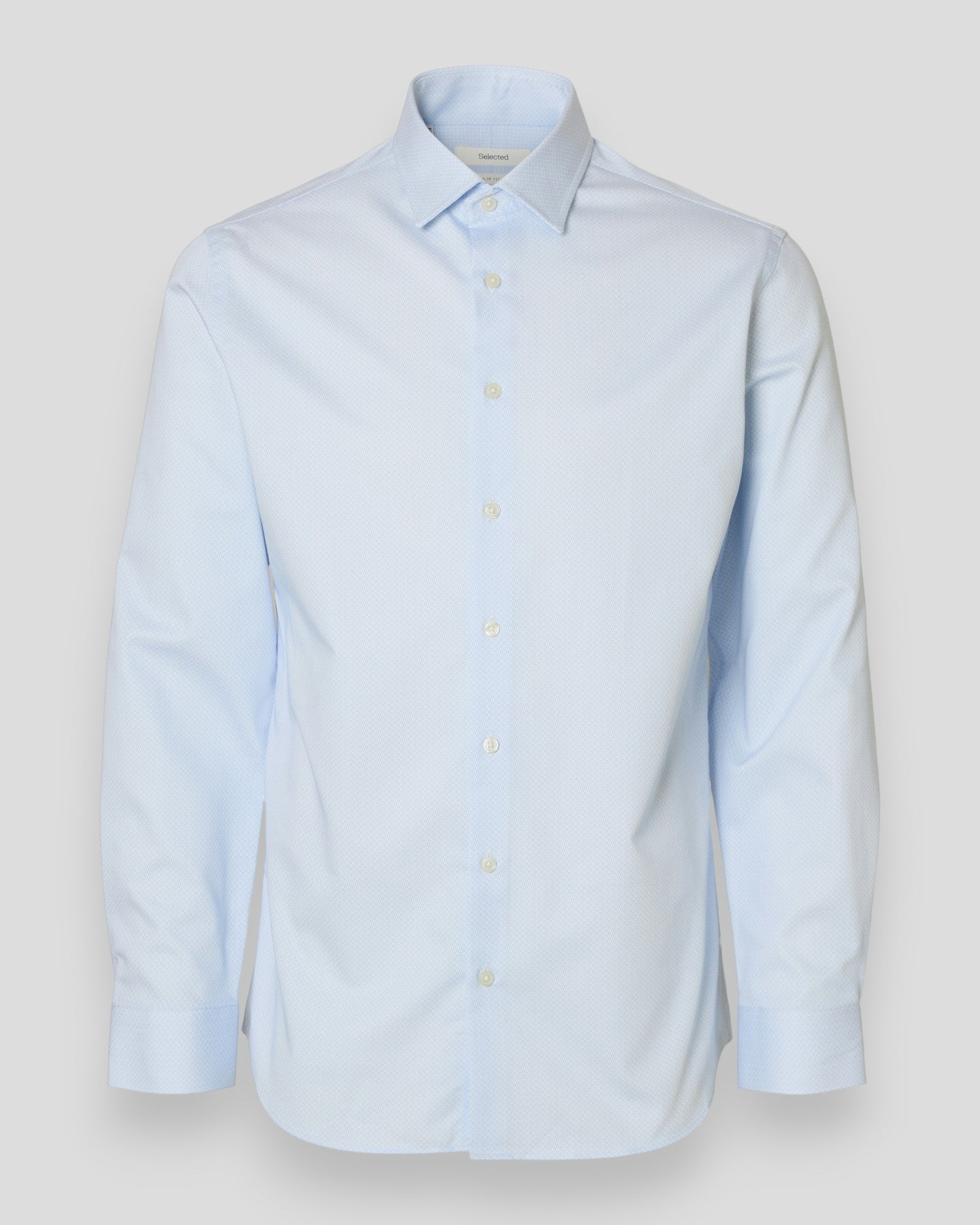 Slim Performance Shirt LS AOP - Cashmere Blue/Small Geo