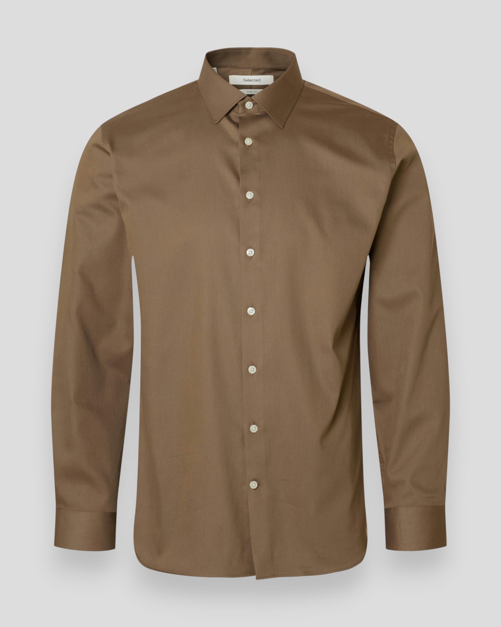 Slim Performance Shirt LS - Chocolate Chip
