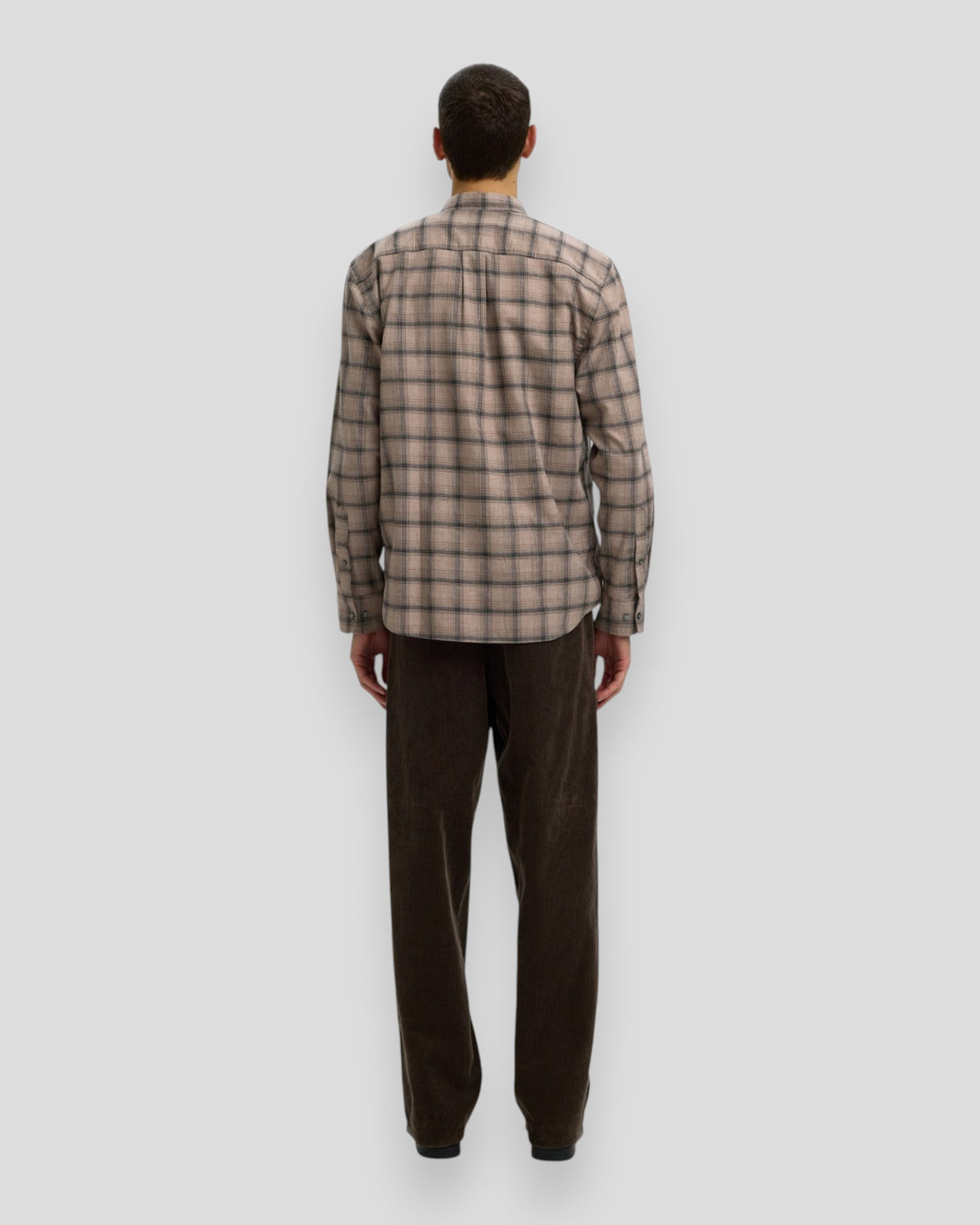 Cole-Jay Regular Melange LS Shirt - Cornstalk/Black Checks