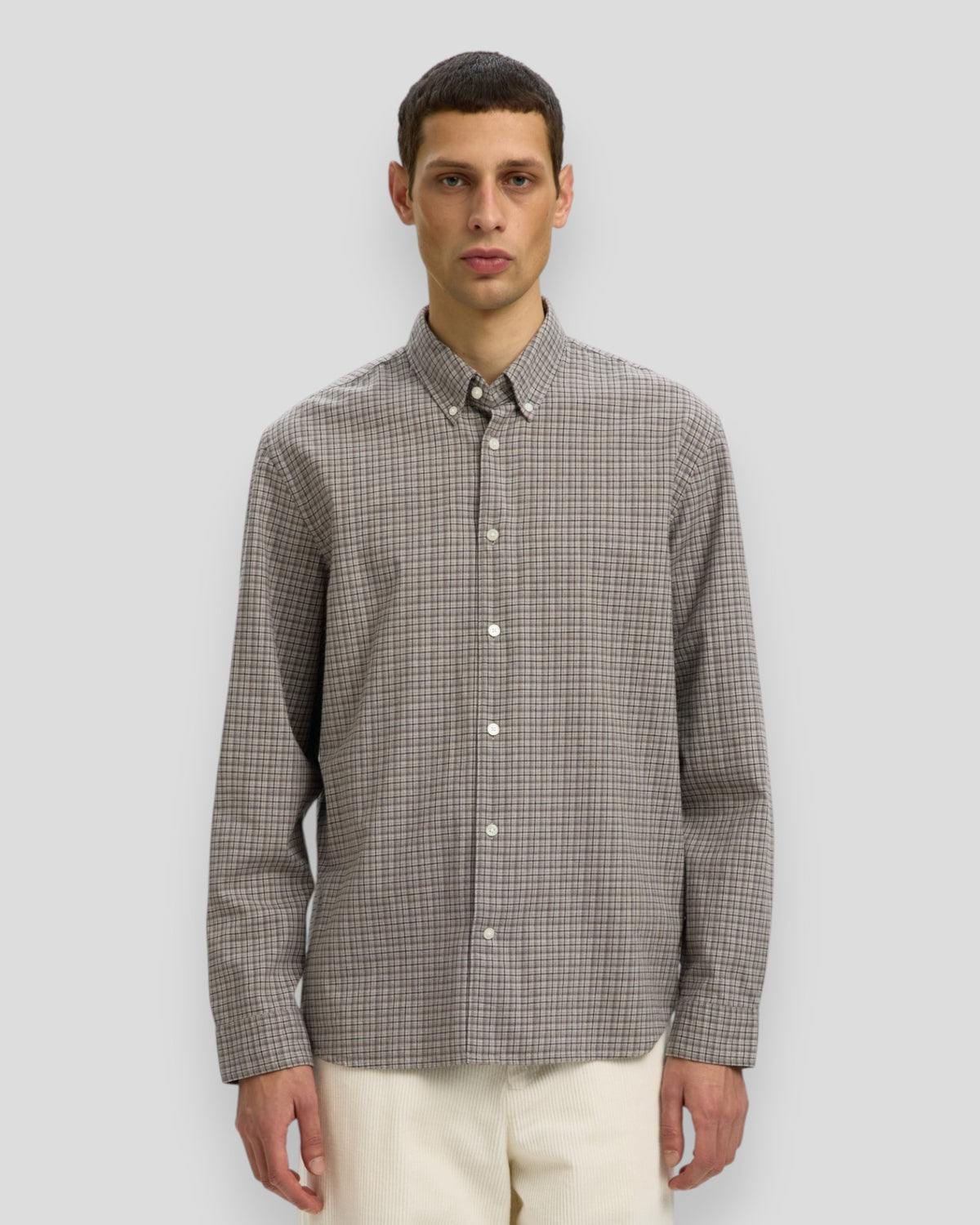 Cole-Jay Regular Melange LS Shirt - Paloma Checks Multi