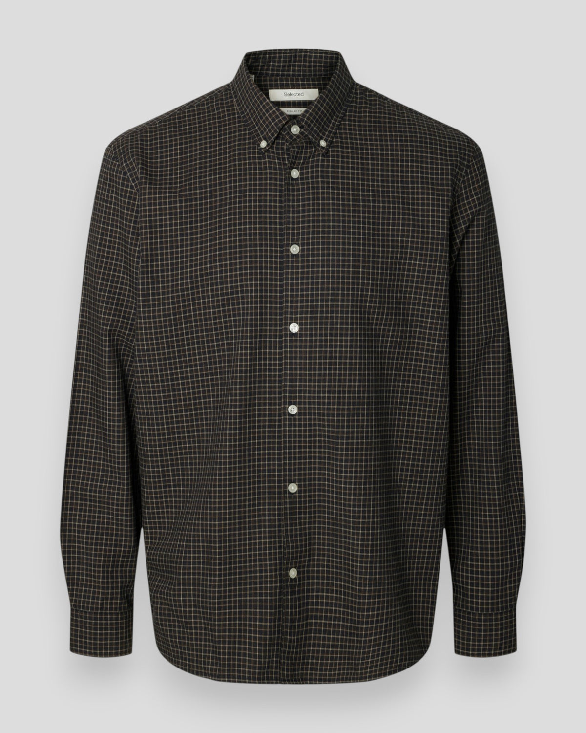 Cole-Jay Regular Melange LS Shirt - Dark Sapphire Checks Multi