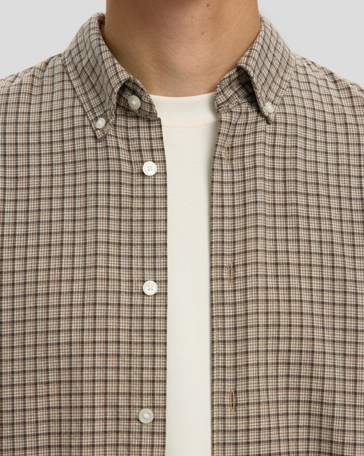 Cole-Jay Regular Melange LS Shirt - Chocolate Chip Checks