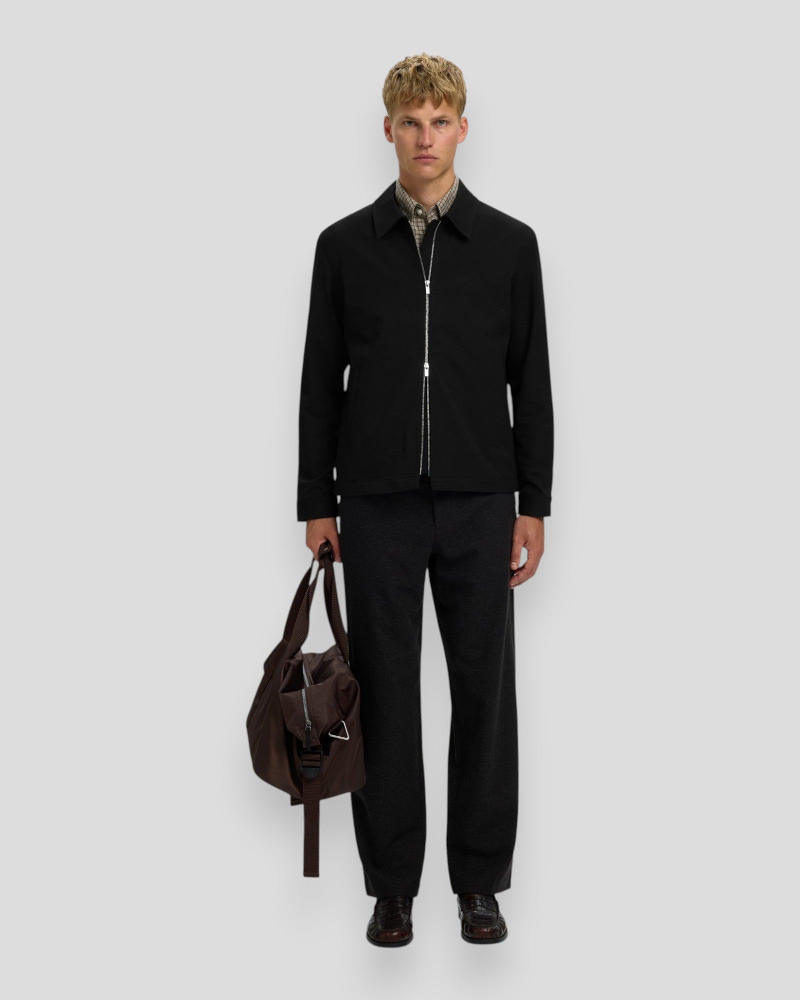 Regular Finn Zip Jacket - Black