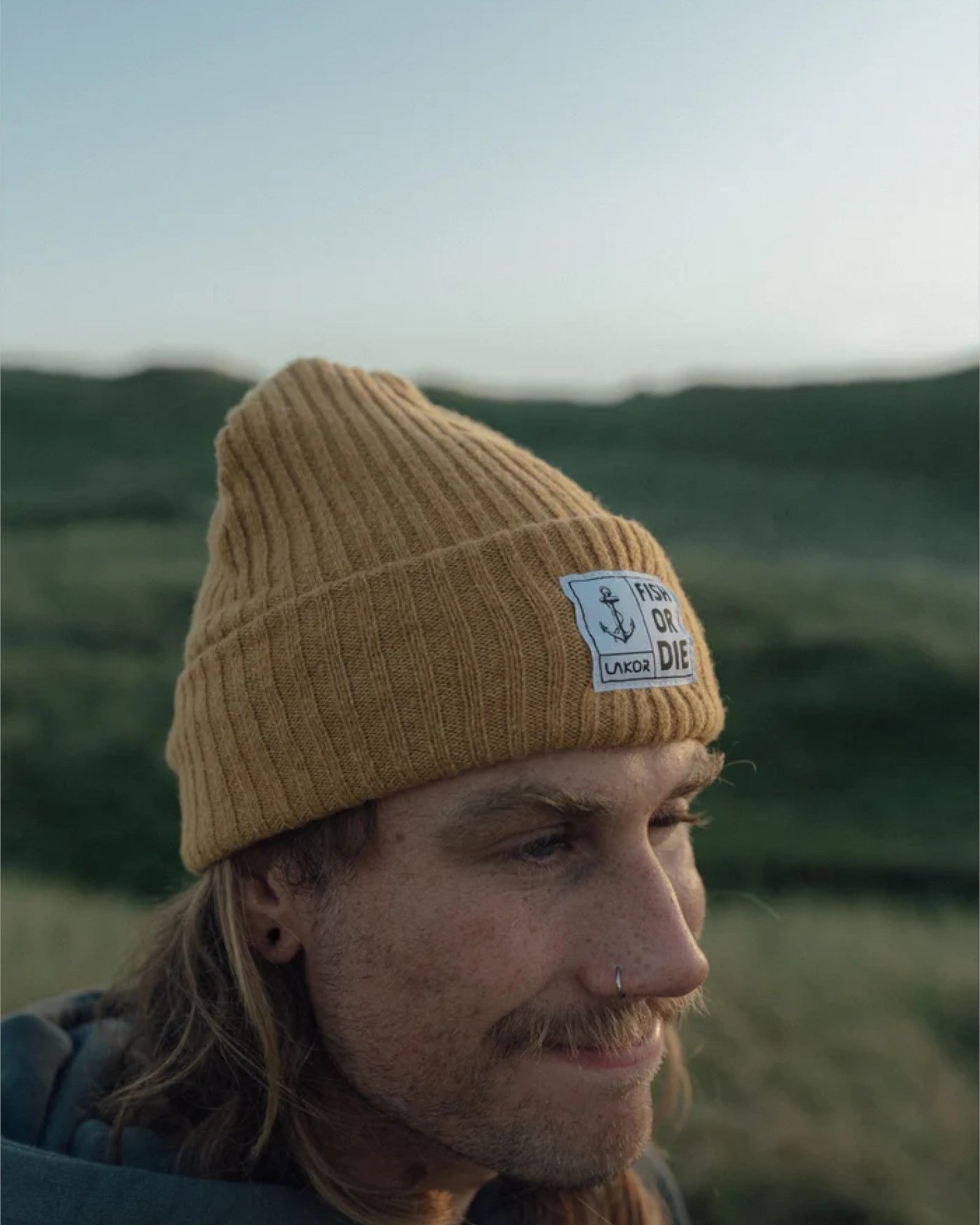 Fish or Die Beanie - Yellow