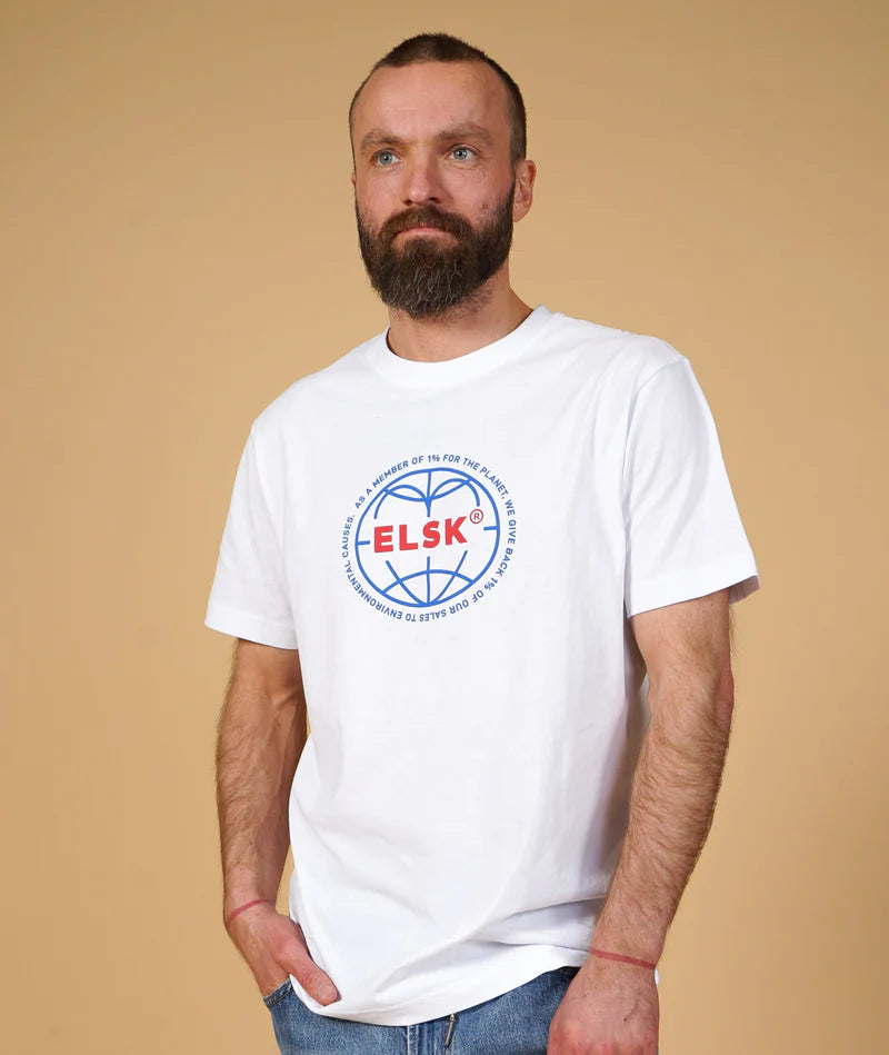 Statement Globe Men's Brushed T-shirt - Optic White