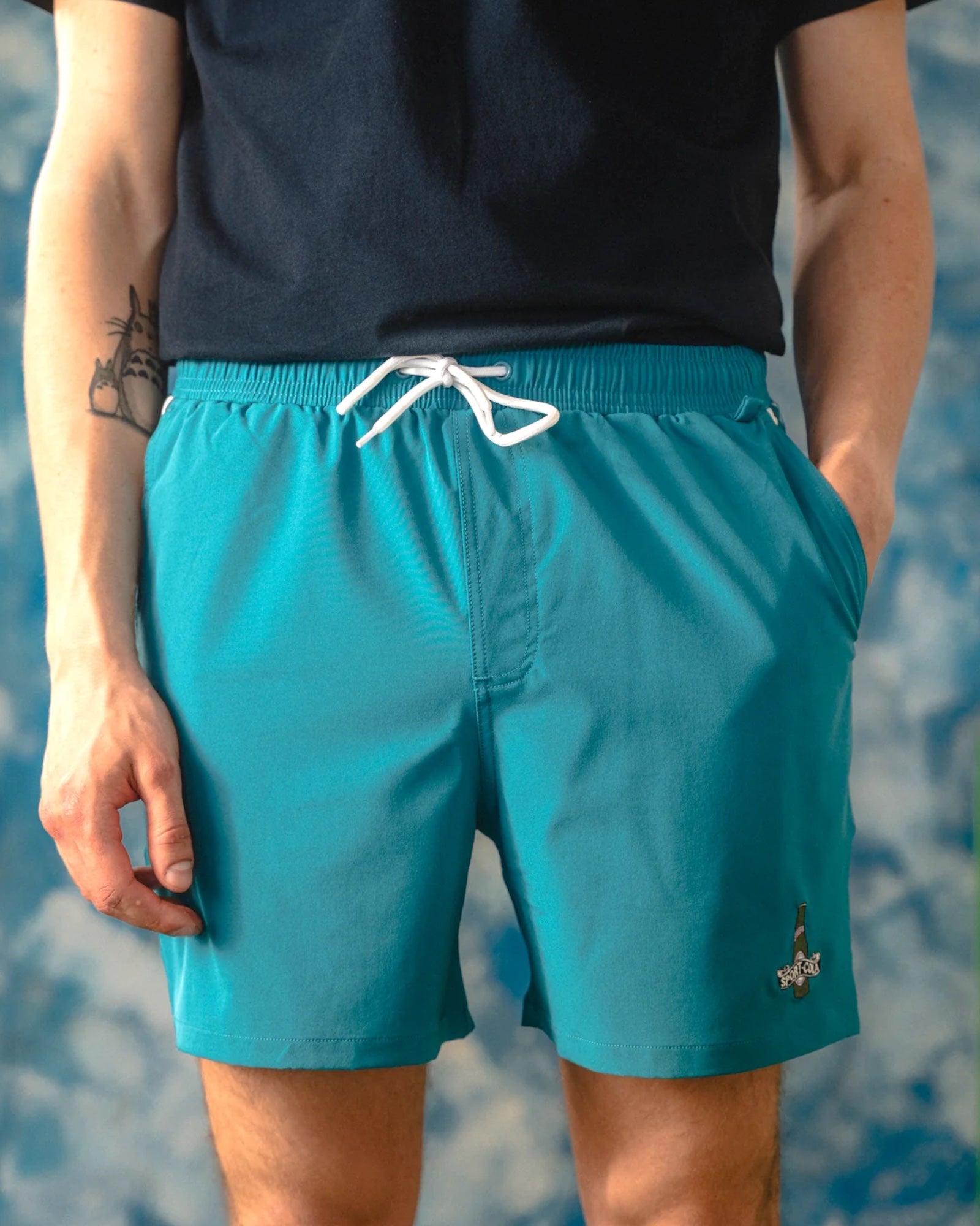 Lakor Sport-Cola badetøj shorts i havneblå, letvægtsbadetøj til svømning med komfortabel pasform og sporty design.