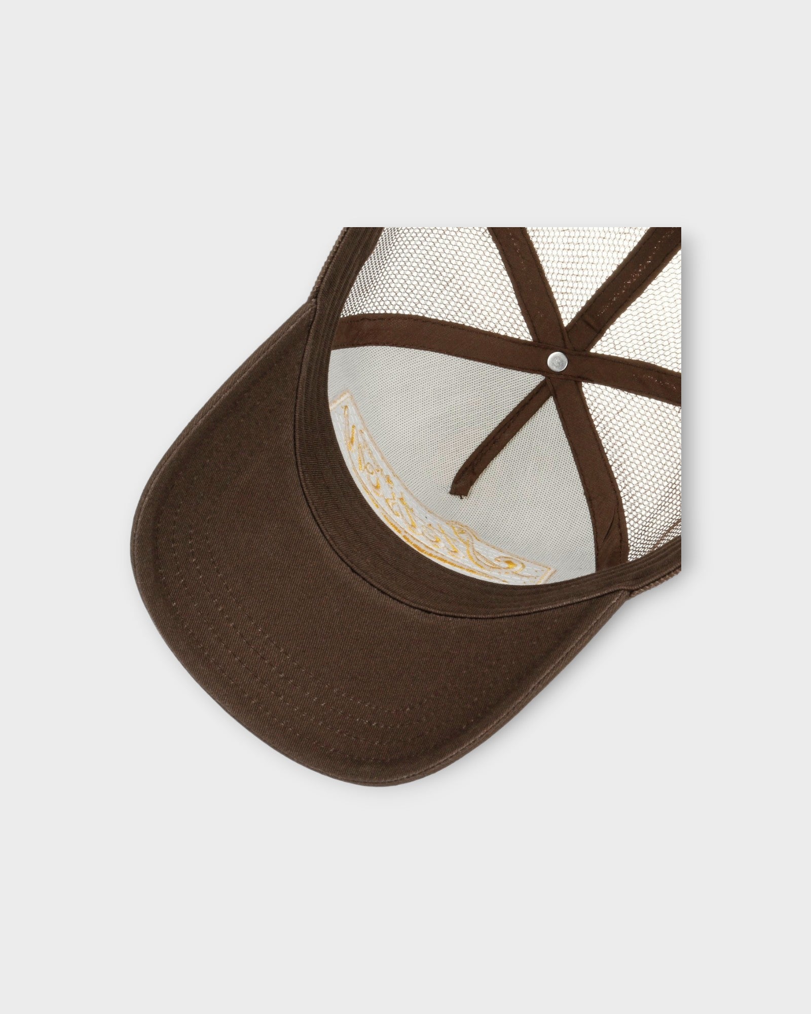 Trucker Cap American Heritage Dark Brown - Brun Stetson Trucker Cap til Mænd. Her set nedefra.