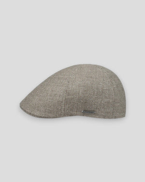 Sixpence Flat Cap Texas Wool/Linen - Grey Beige