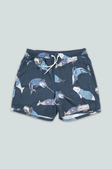 Whales Swim Shorts - Blueberry
