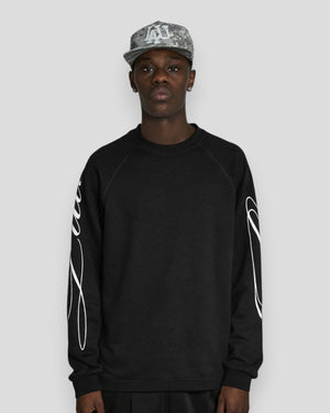 Loop Waffle Long Sleeve - Black