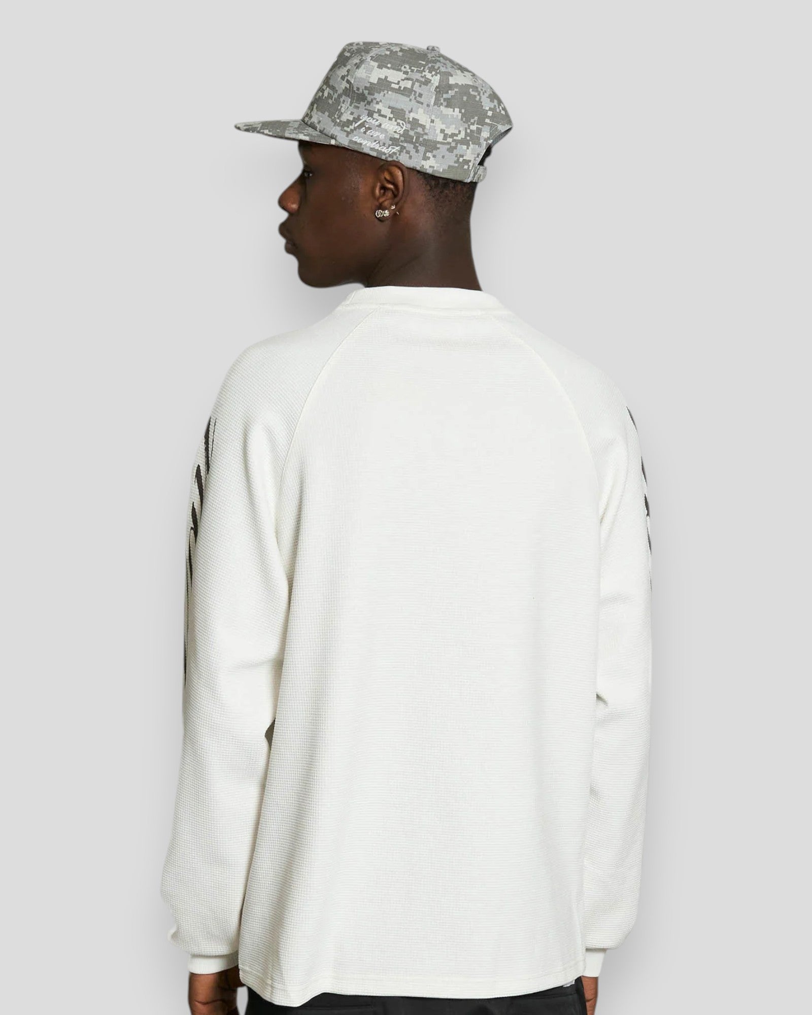 Loop Waffle Long Sleeve - White