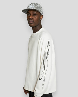 Loop Waffle Long Sleeve - White