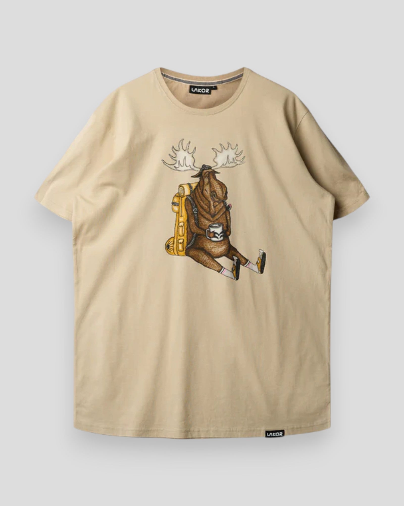 Snooze Moose Tee - White Pepper