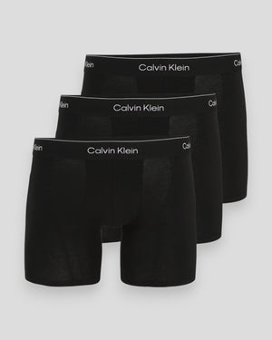 Sort Calvin Klein boxer briefs i 3-pack, afslappet underbukser til mænd med komfortabel pasform og blødt stof.
