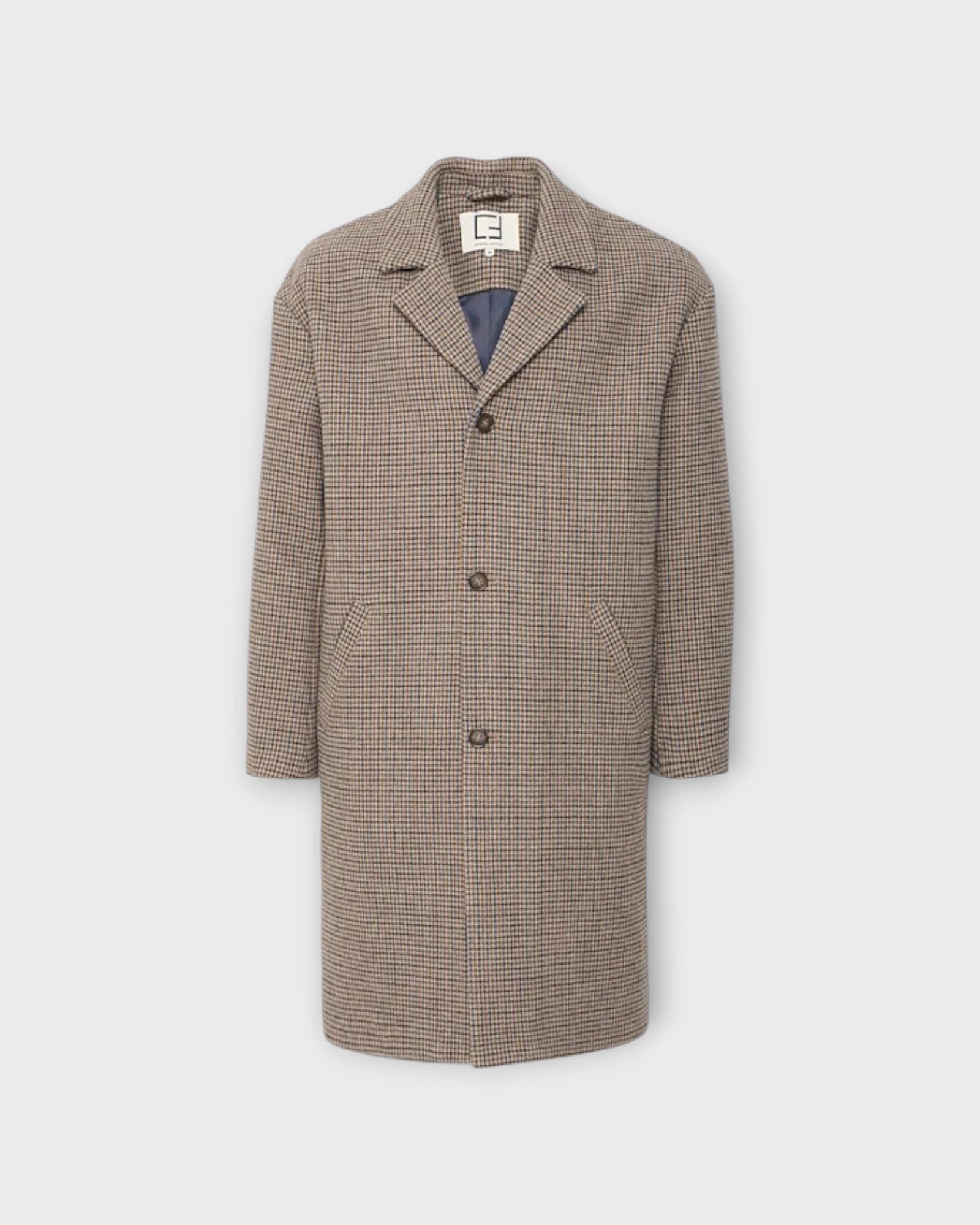 Claes Houndstooth Checked - Silver Mink