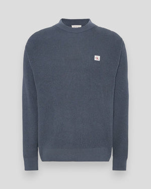 Cotton Waffle LS EZ Knit Jumper - Blue Nomad