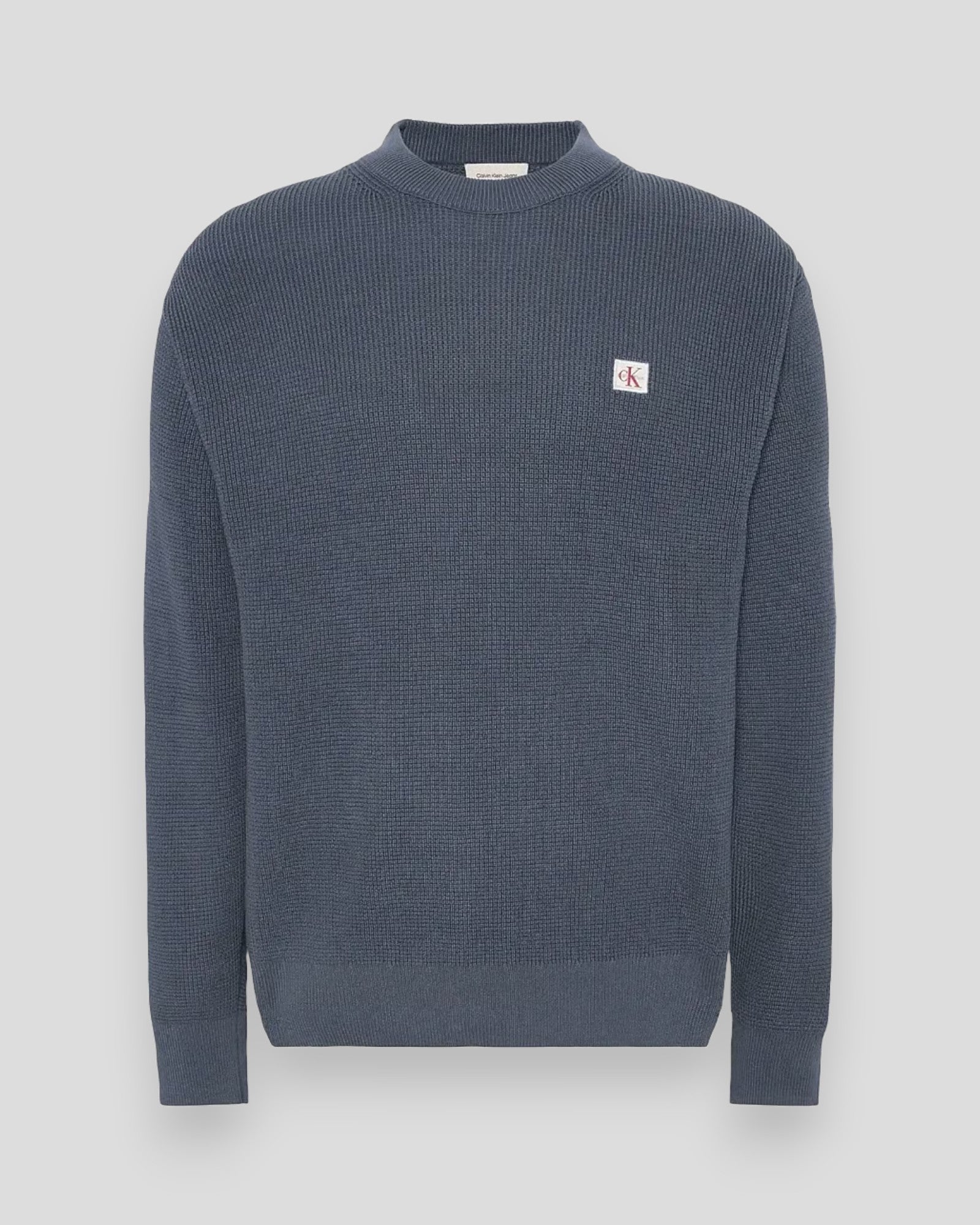 Cotton Waffle LS EZ Knit Jumper - Blue Nomad