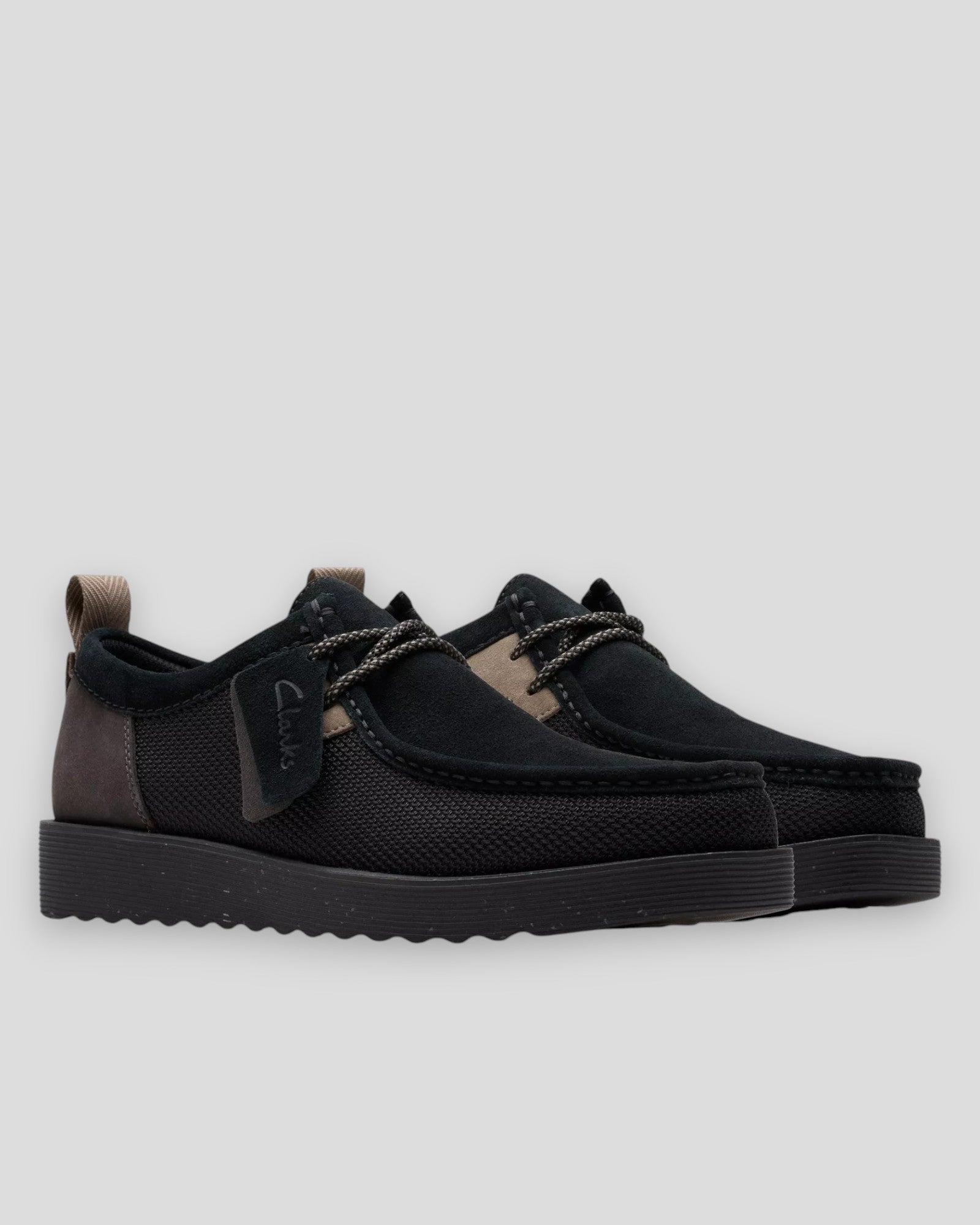 Clarks Wallabee FTR2Lo i Black Combi – moderne design og uovertruffen komfort til hverdagen