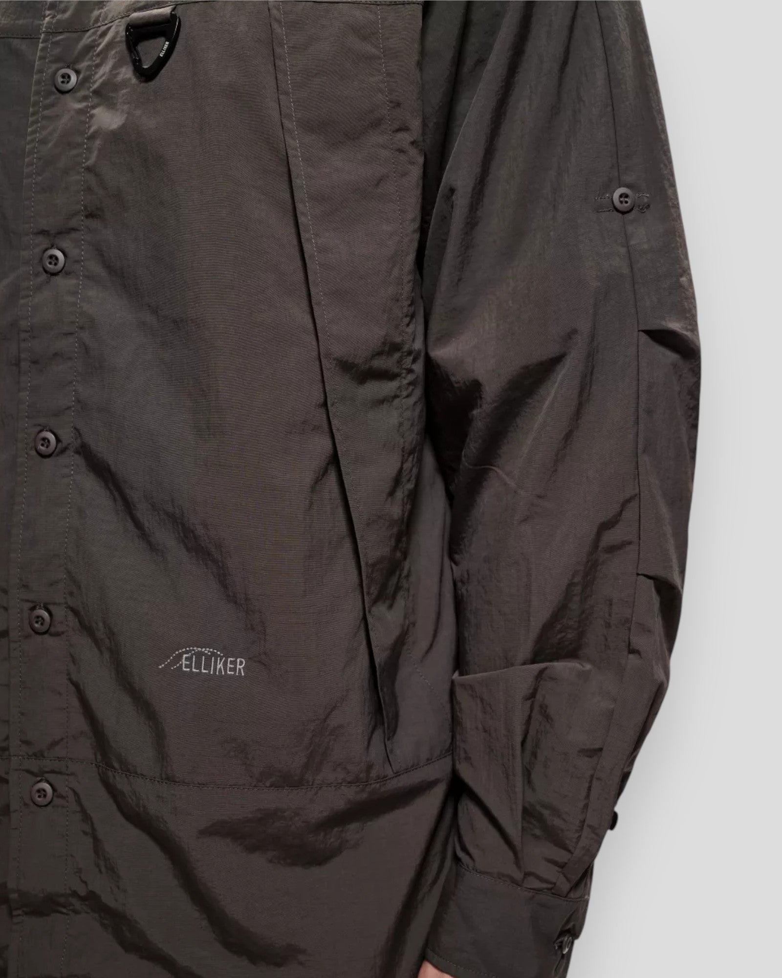 Craw Long Sleeve Zipper Tech Shirt - Grey