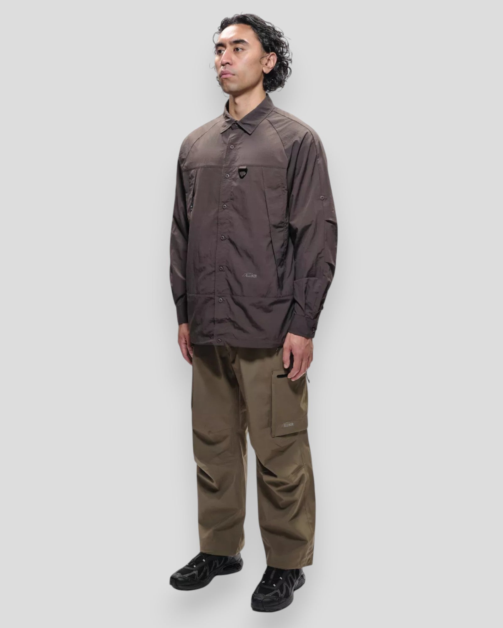 Craw Long Sleeve Zipper Tech Shirt - Grey